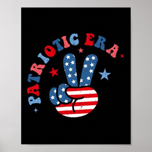 Mijn patriottische tijdperk 4 juli Amerika rood wi Poster (Voorkant)