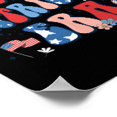 Mijn patriottische tijdperk retro 4 juli vierde me poster (Hoek)