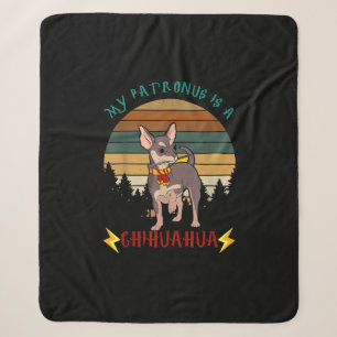 Mijn Patronus is een Chihuahua Funny Gift Hondenli Sherpa Deken