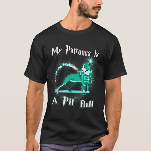 Mijn Patronus is een Pit Bull Dog Lovers T-Shirt (Voorkant)