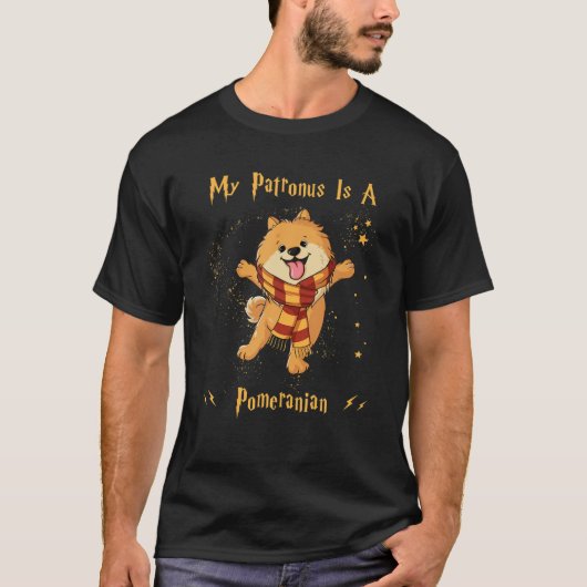 Mijn Patronus is een pommerische Magic Dog Funny T-shirt (Voorkant)