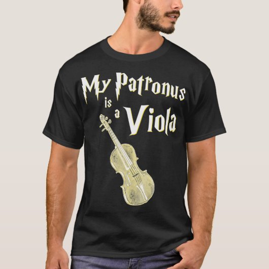 Mijn Patronus is een Viola Fun Unieke Viola speler T-shirt (Voorkant)