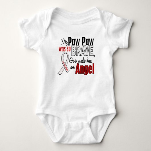 Mijn Paw Paw is een engel Lung-kanker Romper (Voorkant)