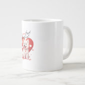 Mijn Pawfect Valentijn - Schattige Witte Jindo Pup Grote Koffiekop (Voorkant rechts)