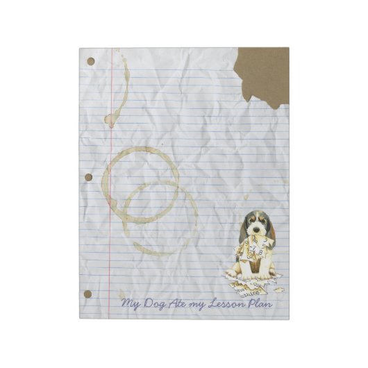 Mijn PBGV Ate Mijn Lesson Plan Notitieblok (Linkerzijde)