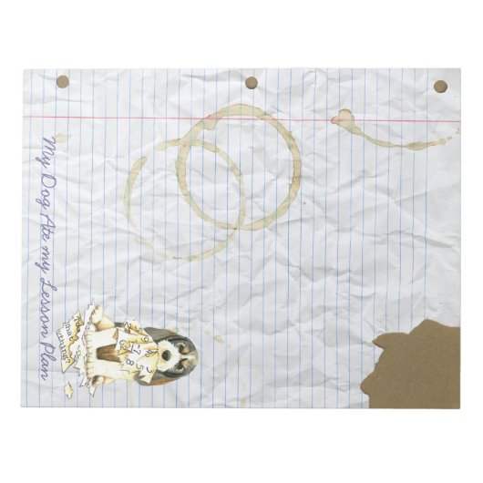 Mijn PBGV Ate Mijn Lesson Plan Notitieblok (Voorkant)