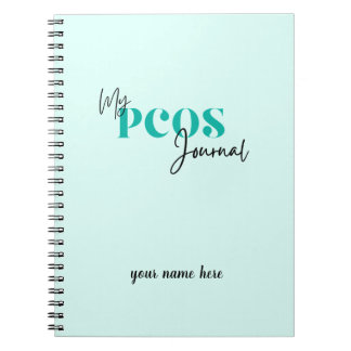 Mijn PCOS Journal Blauwgroen Polycysteus Ovarium S Notitieboek