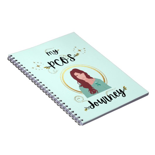 Mijn PCOS-reis Polycysteus Ovarium Syndroom Blauwg Notitieboek (Rechterzijde)