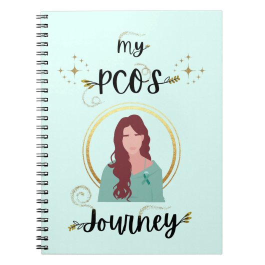 Mijn PCOS-reis Polycysteus Ovarium Syndroom Blauwg Notitieboek (Voorkant)