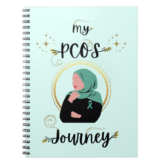 Mijn PCOS-reis Polycysteus Ovarium Syndroom Blauwg Notitieboek (Voorkant)