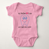 Mijn pees houdt van mij tand romper (Voorkant)