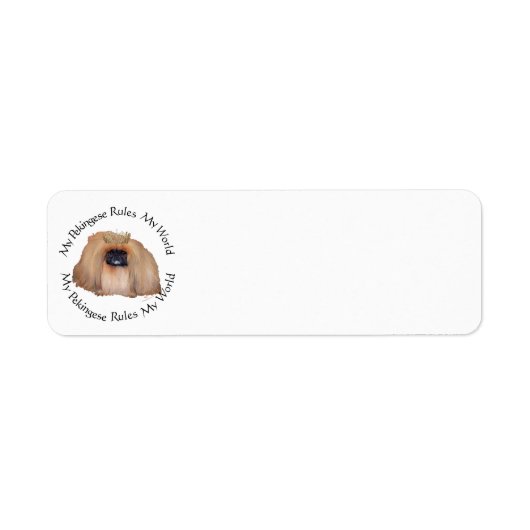 Mijn Pekingees Regeert Mijn Wereld Etiket (Voorkant)