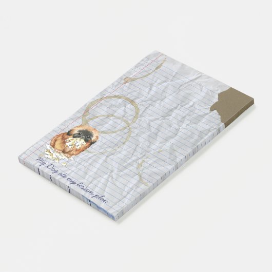 Mijn Pekingese Ate mijn Lesson Plan Post-it® Notes (Schuin)