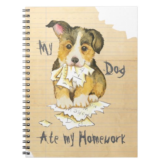 Mijn Pembroke Welsh Corgi Ate mijn thuiswerk Notitieboek (Voorkant)
