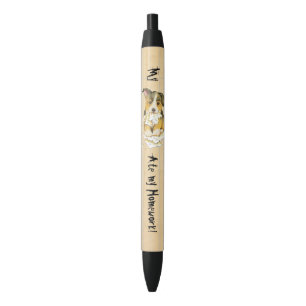 Mijn Pembroke Welsh Corgi Ate mijn thuiswerk Zwarte Inkt Pen