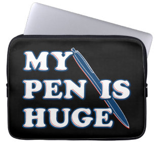 Mijn pen is een enorme, grappige, aanstootgevende laptop sleeve