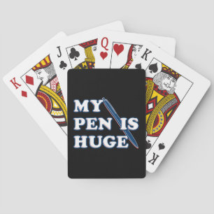 Mijn pen is een enorme, grappige, aanstootgevende pokerkaarten