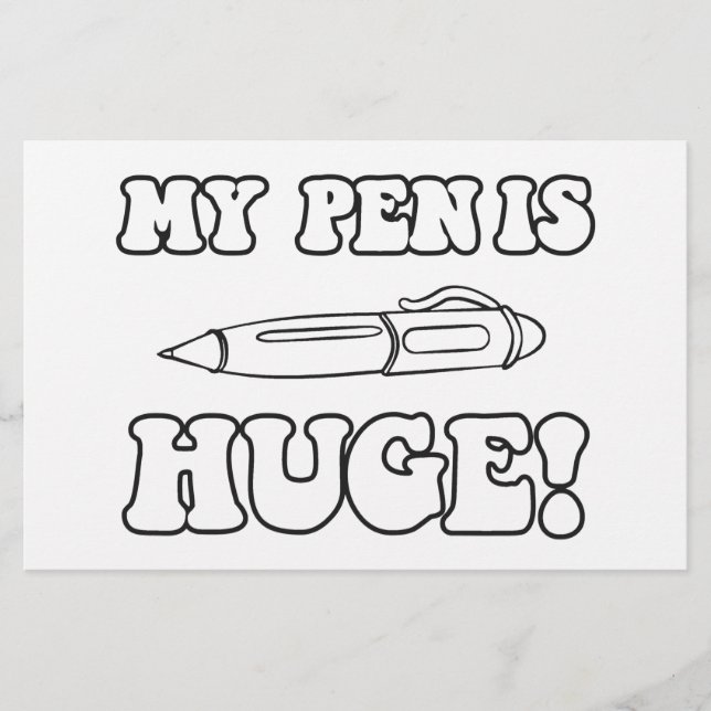 Mijn pen is enorm (Voorkant)