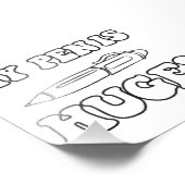 Mijn pen is enorm foto afdruk (Hoek)