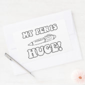 Mijn pen is enorm rechthoekige sticker (Envelop)