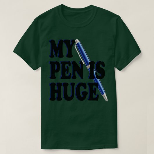Mijn pen is enorm t-shirt (Design voorkant)