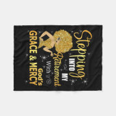 Mijn pensioen ingaan met Gods genade en mij Fleece Deken (Voorkant (Horizontaal))