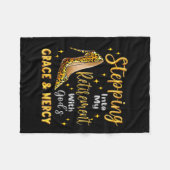 Mijn pensioen ingaan met Gods genade en mij Fleece Deken (Voorkant (Horizontaal))