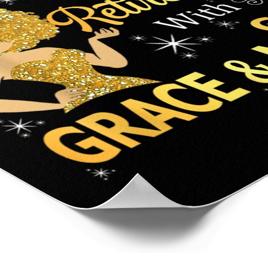 Mijn pensioen ingaan met Gods genade en mij Poster (Hoek)