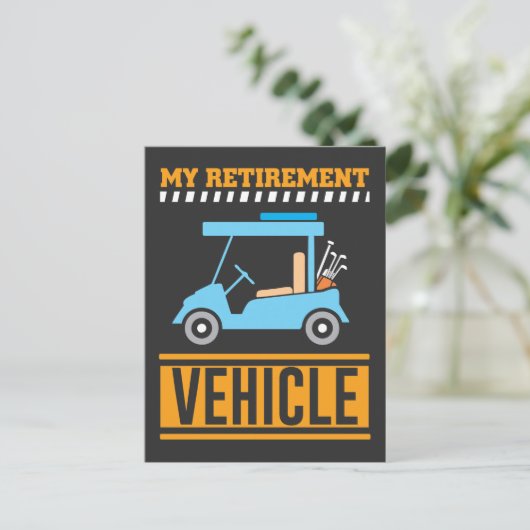Mijn Pensioengereigenaar Funny Golf Car Briefkaart (Staand voorkant)