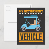 Mijn Pensioengereigenaar Funny Golf Car Briefkaart (Voorkant / Achterkant)