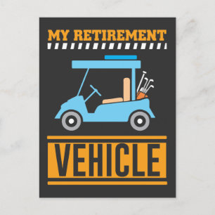 Mijn Pensioengereigenaar Funny Golf Car Briefkaart
