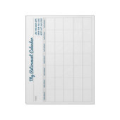 Mijn pensioenkalender - Blank gedateerd op zaterda Notitieblok (Linkerzijde)
