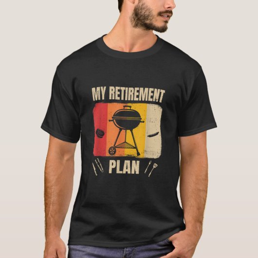 Mijn Pensioenplan BBQ Timer Barbecue 2021 Cadeau T-shirt (Voorkant)