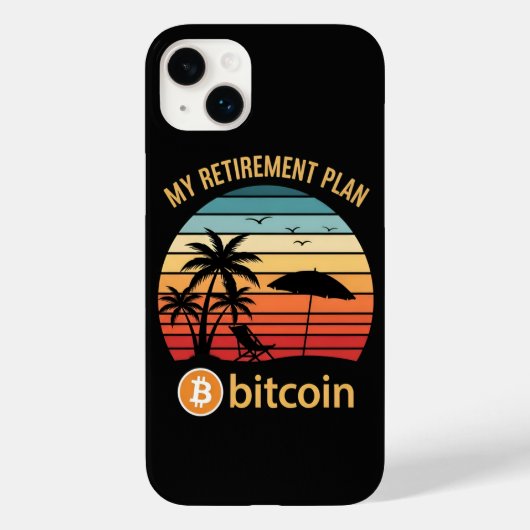 Mijn Pensioenplan Bitcoin Strand Zonsondergang Case-Mate iPhone Case (Achterkant)