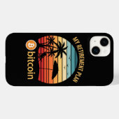 Mijn Pensioenplan Bitcoin Strand Zonsondergang Case-Mate iPhone Case (Achterkant (horizontaal))