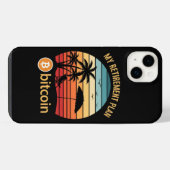 Mijn Pensioenplan Bitcoin Strand Zonsondergang iPhone Hoesje (Achterkant horizontaal)