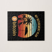 Mijn Pensioenplan Bitcoin Strand Zonsondergang Legpuzzel (Horizontaal)
