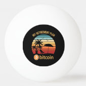 Mijn Pensioenplan Bitcoin Strand Zonsondergang Pingpongbal (Voorkant)
