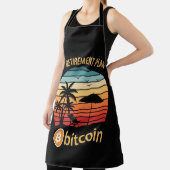 Mijn Pensioenplan Bitcoin Strand Zonsondergang Schort (Insitu)