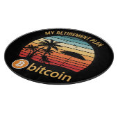 Mijn Pensioenplan Bitcoin Strand Zonsondergang Snijplank (Hoek)