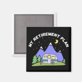 Mijn pensioenplan - Camper Trailer RV - Gepensione Magneet (Voorkant / Achterkant)
