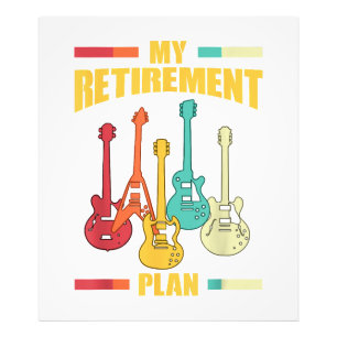 Mijn Pensioenplan Elektrisch Guitar Musical String Foto Afdruk
