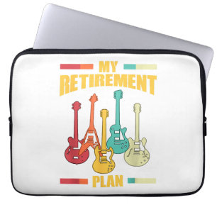 Mijn Pensioenplan Elektrisch Guitar Musical String Laptop Sleeve