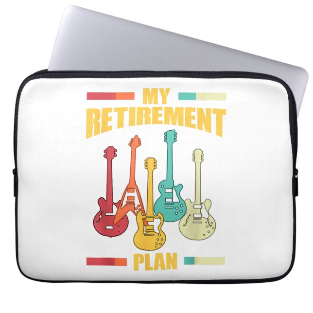 Mijn Pensioenplan Elektrisch Guitar Musical String Laptop Sleeve (Voorkant)