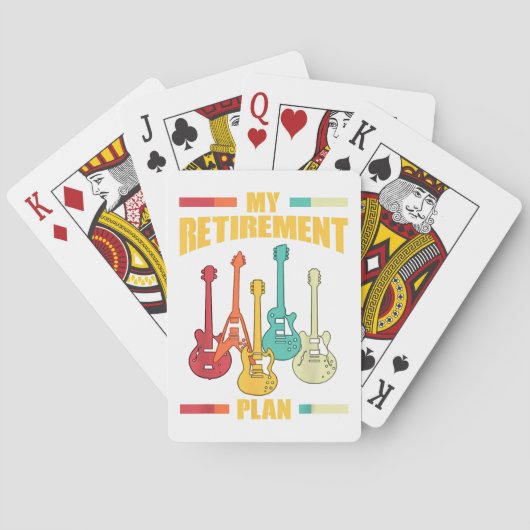 Mijn Pensioenplan Elektrisch Guitar Musical String Pokerkaarten (Achterkant)