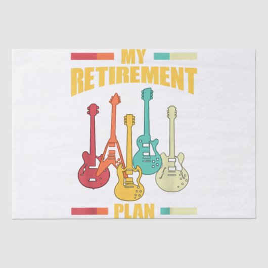 Mijn Pensioenplan Elektrisch Guitar Musical String Tissuepapier (Voorkant)