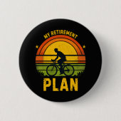 Mijn Pensioenplan Fietsliefhebber Ronde Button 5,7 Cm (Voorkant)