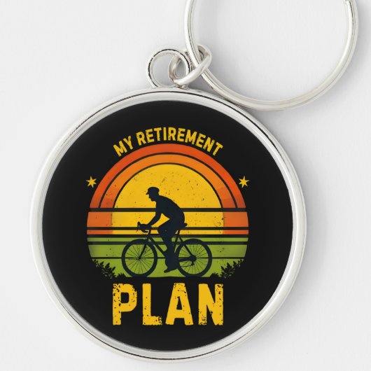 Mijn Pensioenplan Fietsliefhebber Sleutelhanger (Voorkant)