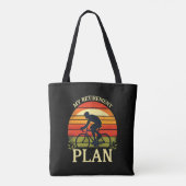 Mijn Pensioenplan Fietsliefhebber Tote Bag (Achterkant)