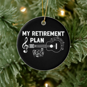 Mijn Pensioenplan Gitaar Grappige Musici Keramisch Ornament